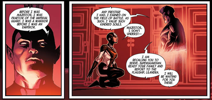 Smasher is being recalled to the Shi'ar Imperial Guard part the first