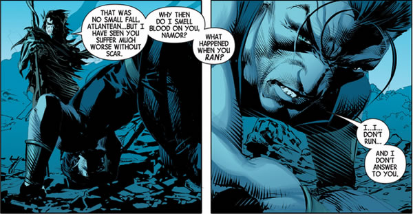 Corvus Glaive talking to the Submariner