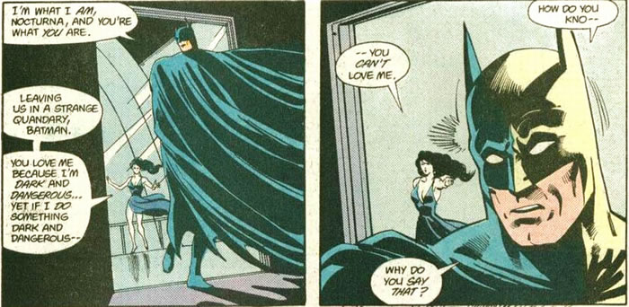 Nocturna talking to Batman