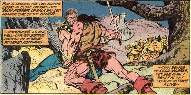 Conan and Slicer locked in epic battle