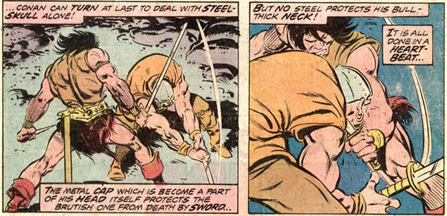 Conan gets the better of Steel Skull