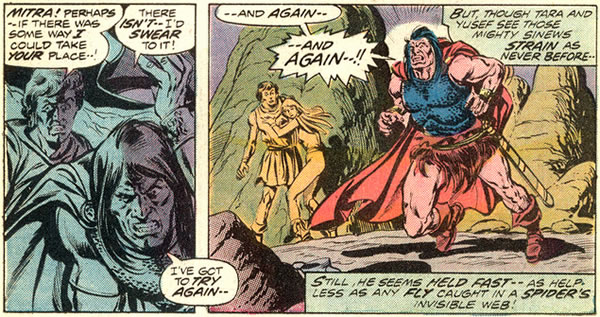 Conan is trapped by magic