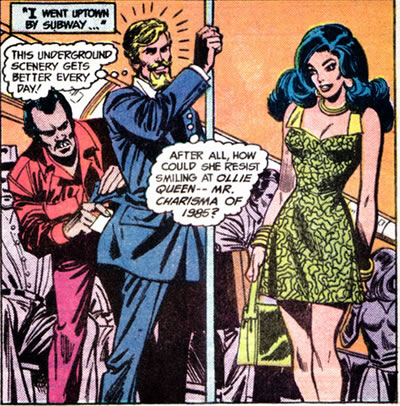 Oliver Queen getting robbed in the subway