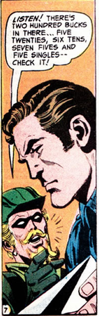 Green Arrow claims his money from the police