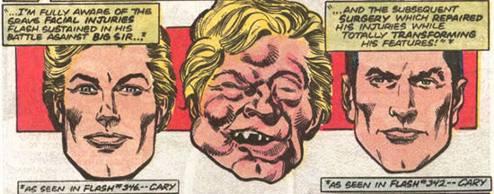 Barry Allen's face change