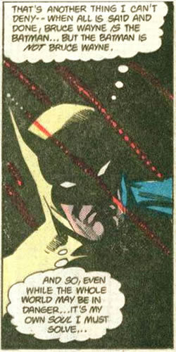 Close up of Batman