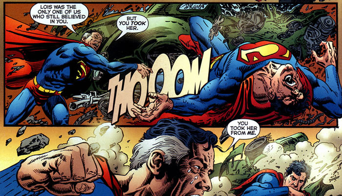 Superman of Earth-2 vs Superman of 
	Earth-1