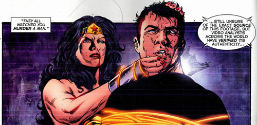 Wonder Woman breaks Maxwell Lord's neck