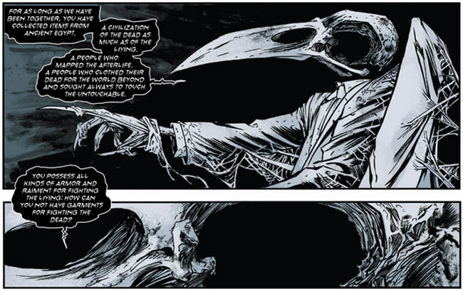 Khonshu gives Moon Knight some timely 
	advice