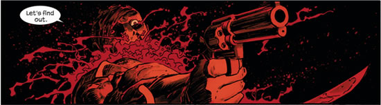 A gun is leveled at Moon Knight be a serial
	killer