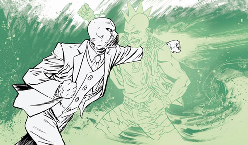 Moon Knight's punch goes through a ghost