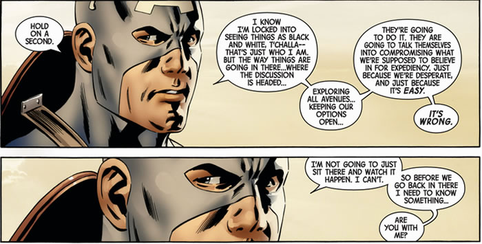 Captain America declares his stand about what should and should not be done in an incursion