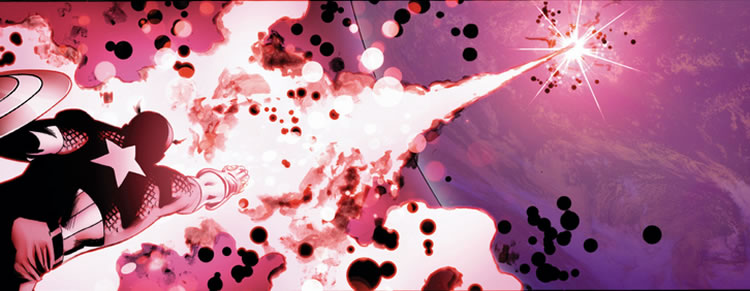 Captain America uses the Infinity Gauntlet to prevent an incursion