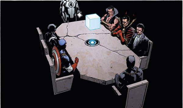 Black Bolt damages a table