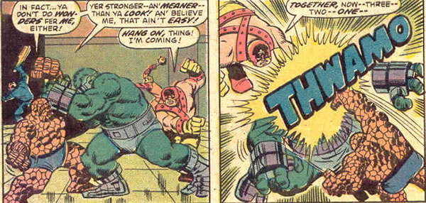 The Thing and Charlie-27 take out the Monster of Badoon