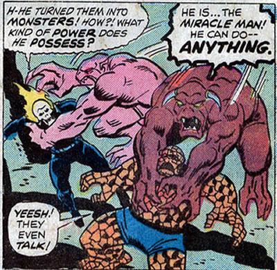 The Thing gives his opinion of Miracle Man