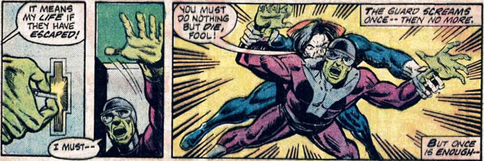 Morbius sucks the blood of an extra-terrestrial