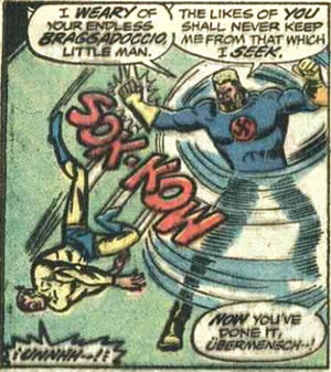 The Whizzer is ineffective 
		against Master Man