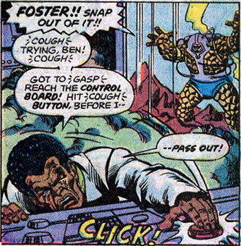 Bill Foster hits the button to free the Thing