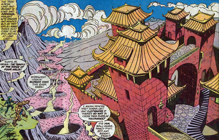 The Thing and Iron Fist happen upon a remote temple