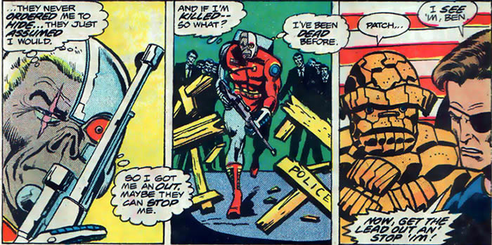 Deathlok trying the direct approach to get himself stopped