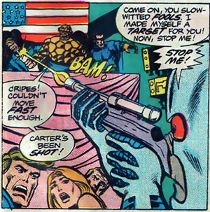 Deathlok tells the Thing to stop him
