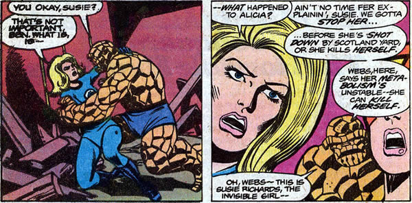 The Invisible Woman and Ben Grimm in London