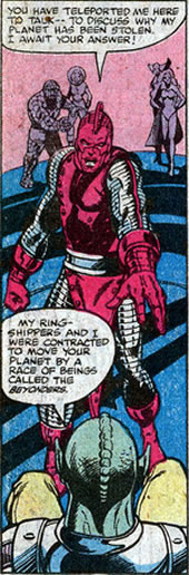 The High Evolutionary  
				is informed who ordered the taking of Counter-Earth