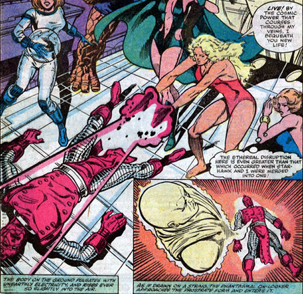 Her and Moondragon attempt to resurrect the High Evolutionary