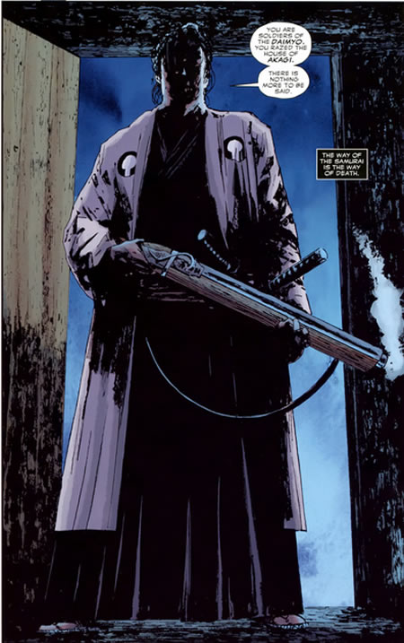 Rare as guns are in Edo-period Japan you can count on the Punisher finding one. From the pages of 5 Ronin