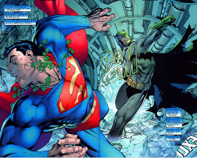 batman punches superman - again