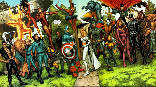 the avengers, the fantastic four and the x-men