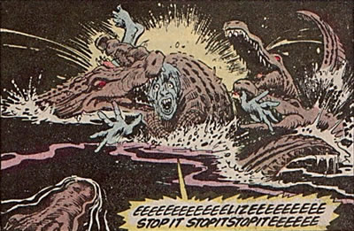 alan moore swamp thing : dennis gets eaten by crocodile