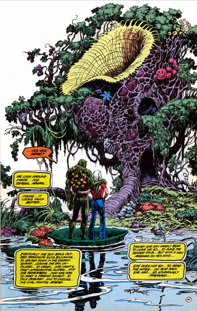 alan moore swamp thing : swamp thing and abby build a life in the swamps