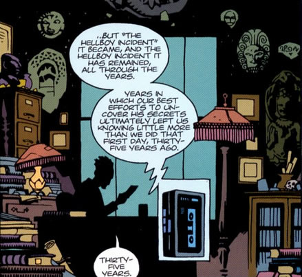 Hellboy Seed of Destruction : broom in his office