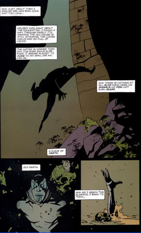Hellboy Seed of Destruction : abe sapien in the waters under cavendish hall