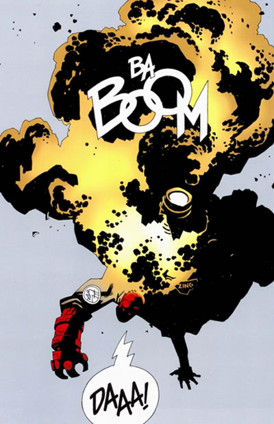 Hellboy Wake the Devil : jetpack explodes