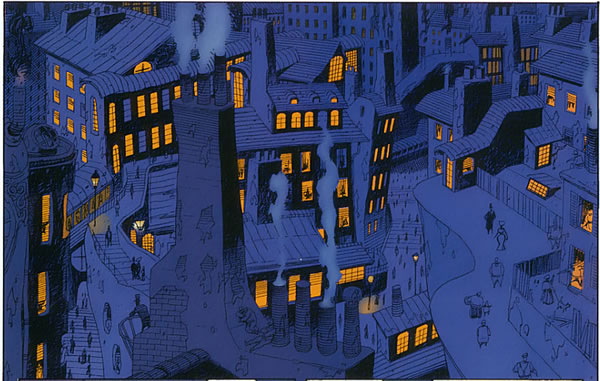 League of Extraordinary Gentlemen panel : night time paris