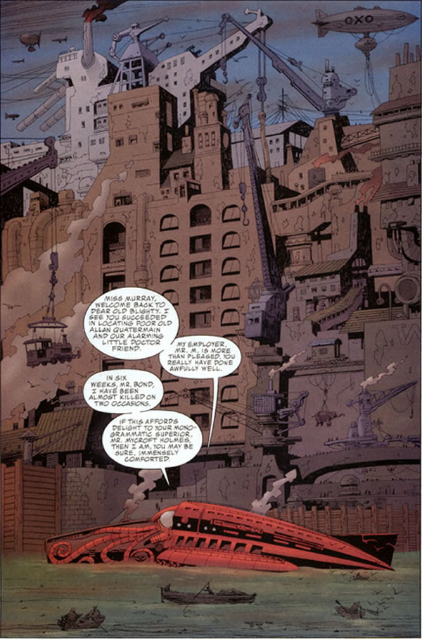 League of Extraordinary Gentlemen panel : london splash