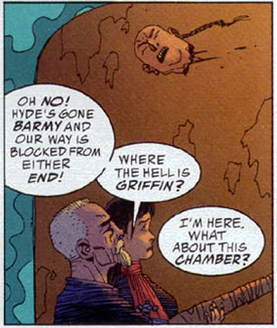 League of Extraordinary Gentlemen panel : flying head