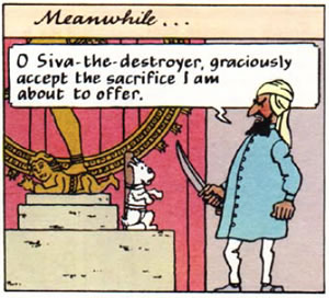 Tintin Cigars of the Pharaoh panel : snowy siva