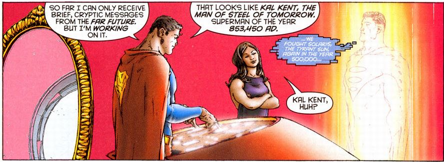 superman talking to a future superman