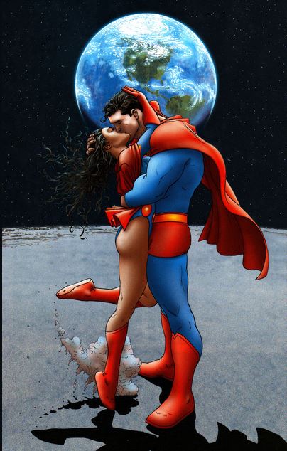 superman and lois lane kissing