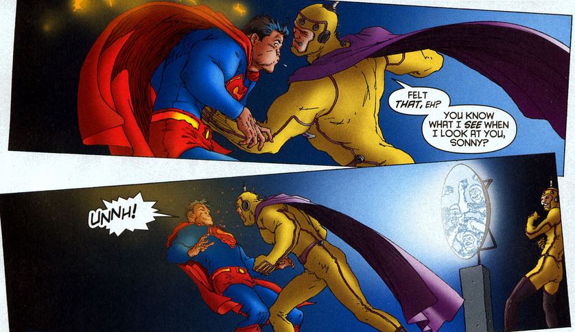 superman getting beaten up