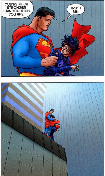 superman consoles a suicidal girl