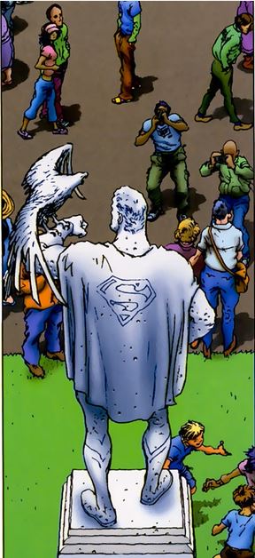 a superman statue