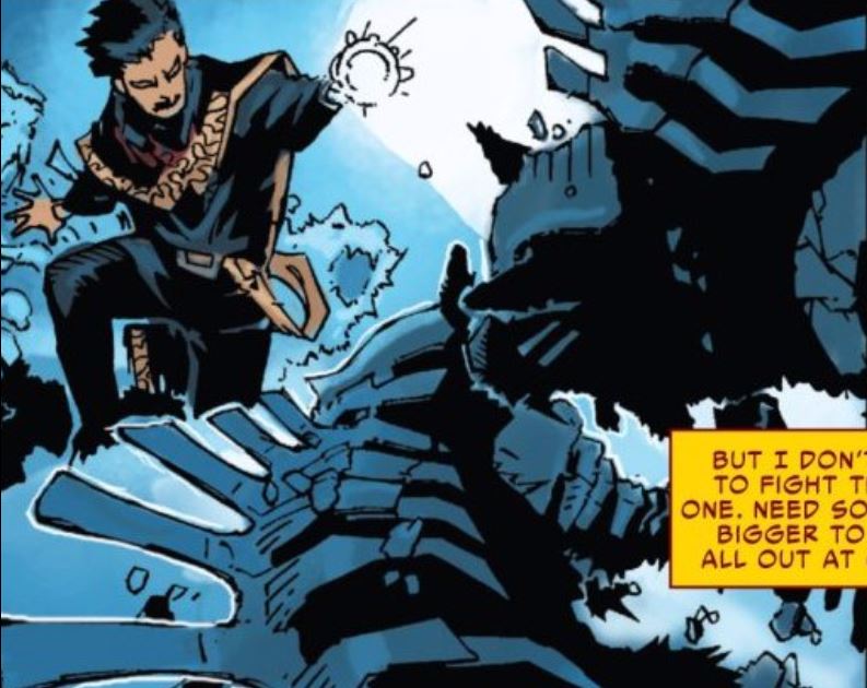 doctor strange uses the eye of agamotto against the wolves