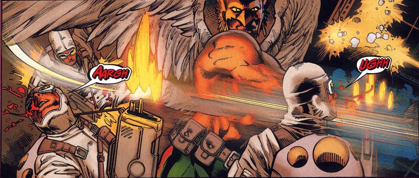 hawkman using his mace