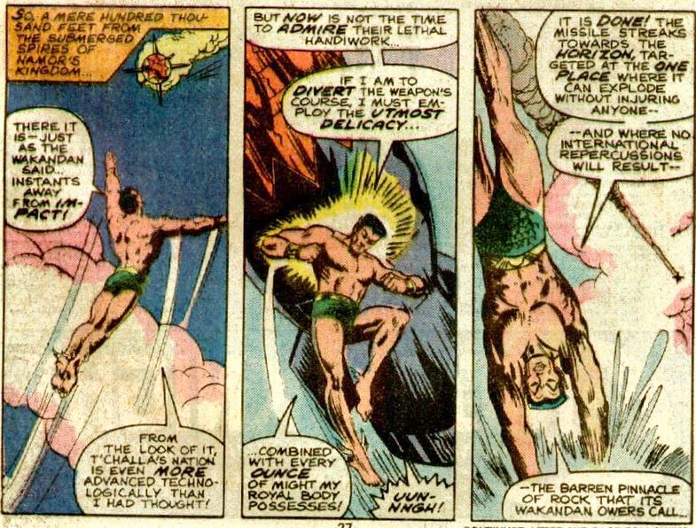 namor diverts a missile