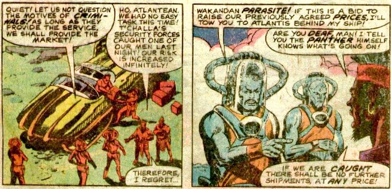 atlanteans and wakandans on an illegal trade